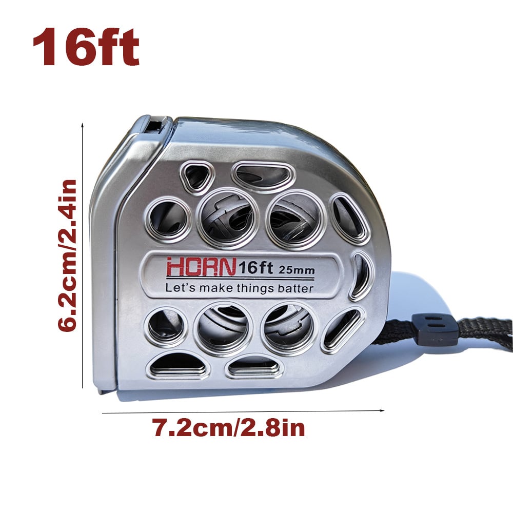 🔥2025 New 16/25FT Stainless Steel Measuring Tape, Anti Rust,Strong Magnetism on The Bottom,Hollow Design 🔥