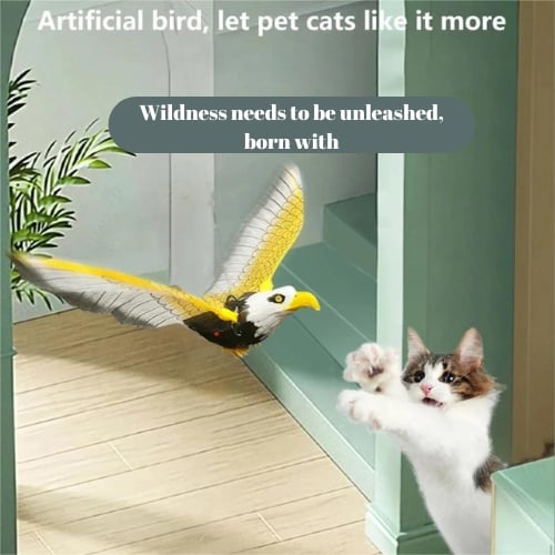⚡Promotion 49% OFF - Automatic Moving Simulation Bird Interactive Cat Toy for Indoor Cats