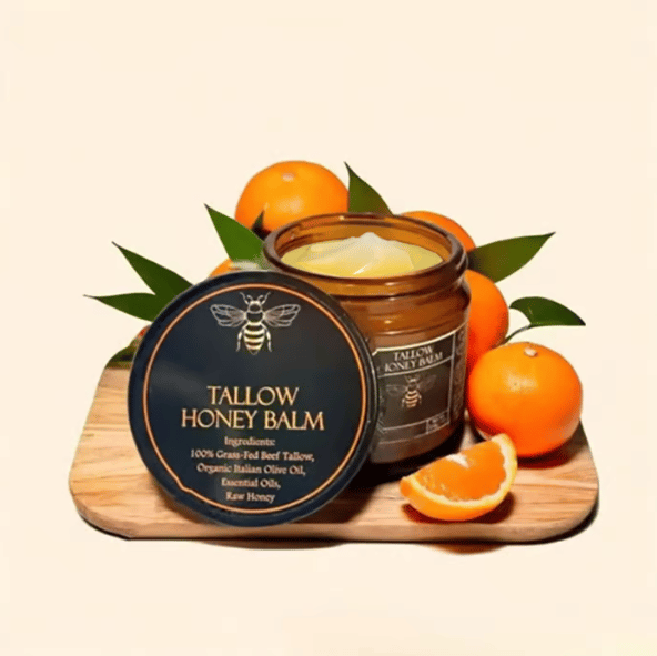 🏆Flash Sale⚡ 50K+ SOLD! Almost Gone-💥⏰Organic Grass-Fed Beef Tallow Balm with Raw Honey🔥