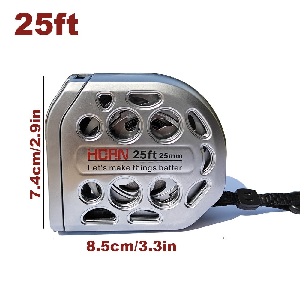 🔥2025 New 16/25FT Stainless Steel Measuring Tape, Anti Rust,Strong Magnetism on The Bottom,Hollow Design 🔥